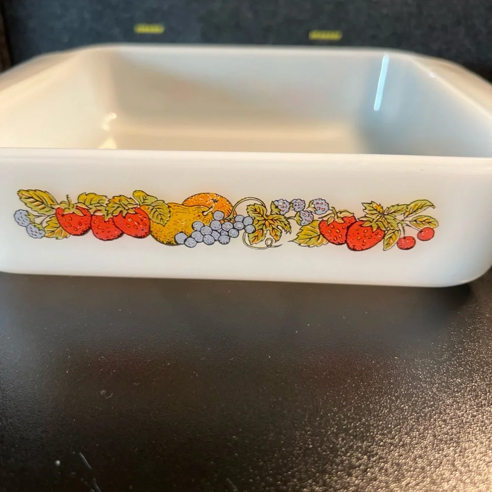 Anchor‎ Hocking Fire King Natures Bounty 435 Ovenware Casserole Dish Vintage
